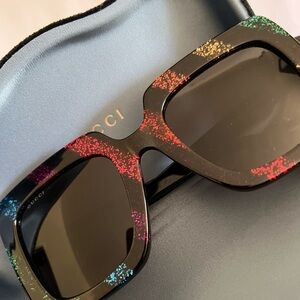 Gucci Multicolor GG0328S Square Oversized Sunglasses